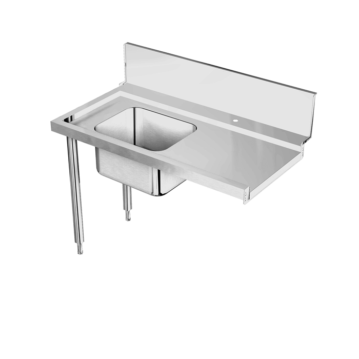 Handling System for Rack Type<br>Pre-wash Table with Sink Left to Right, 1300mm