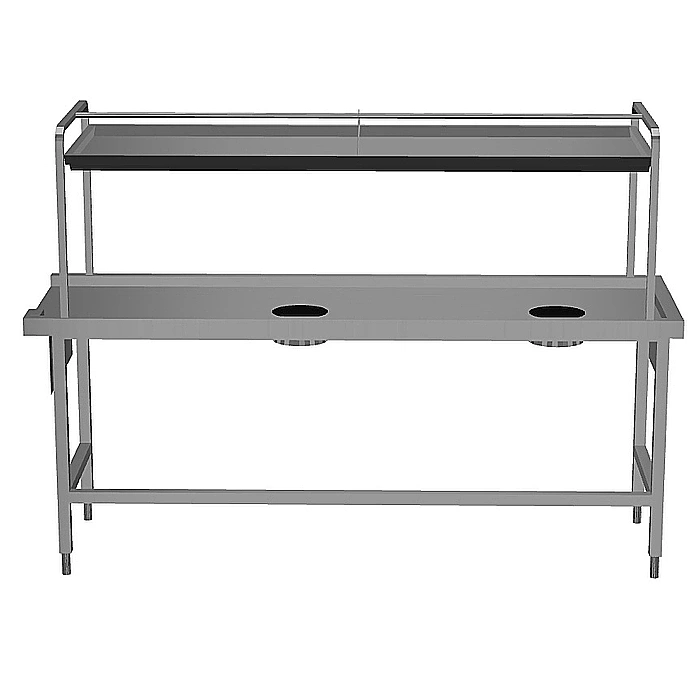 Movimentazione Stoviglie<br>Tavolo di cernita, carico destra vs sinistra, 2200x715 mm