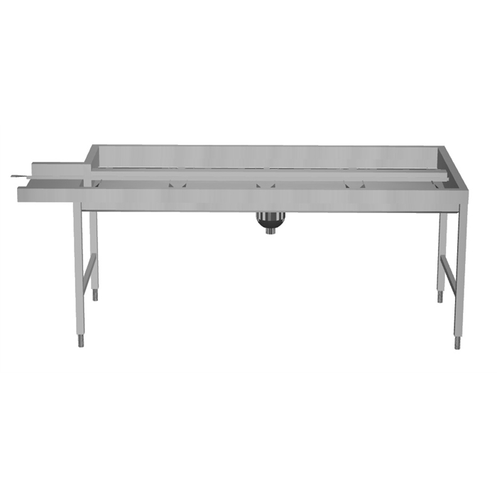 Movimentazione Stoviglie<br>Tavolo impilabile automatico, azionato da lavastoviglie, per 4 cesti, carico da sx a dx, 2430 mm