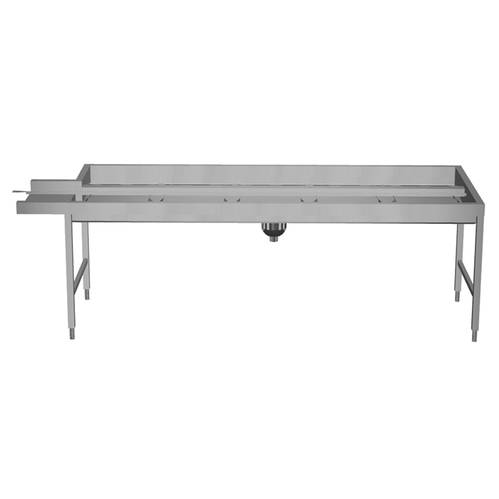 Handling System for Rack Type<br>Automatic Sorting Table, Dishwashing Driven with 5 Baskets - Left to Right, 2640mm