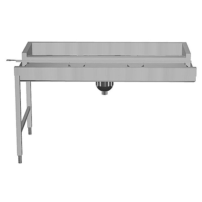 Movimentazione Stoviglie<br>Tavolo automatico passante, azionato da lavastoviglie, per 3 cesti, carico da sx a dx, 1620 mm
