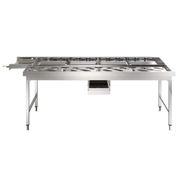 Handling System<br>Automatic Sorting Table, Dishwashing Driven with 4 Baskets - Right to Left, 2130mm