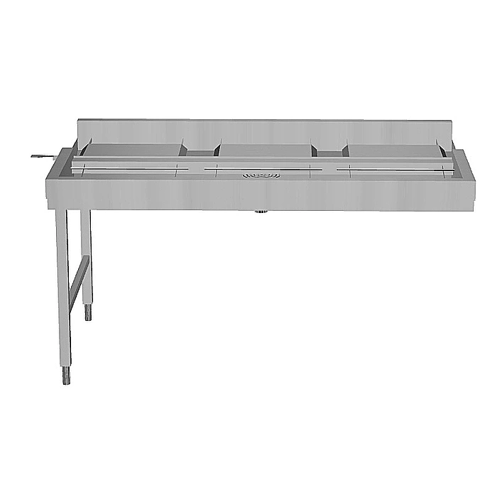 Movimentazione Stoviglie<br>Tavolo automatico passante, azionato da lavastoviglie, per 3 cesti, carico da dx a sx, 1620 mm