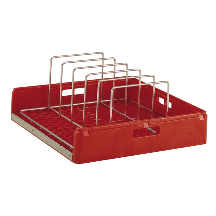 Laverie<br>Casier pour 5 plateaux régithermie 530x370mm (rouge)