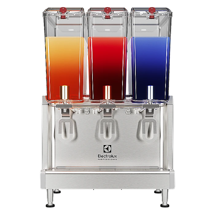 Bevande fredde<br>Dispenser bevande fredde 3x18 l, agitatore e chiusura coperchio
