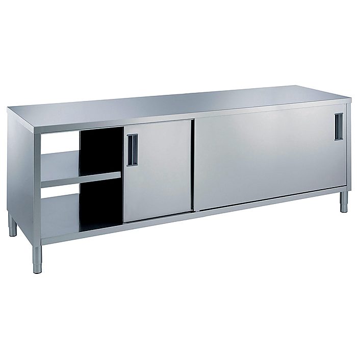 Preparazione Statica StandardTavolo armadiato passante 1 ripiano e 4 porte scorrevoli, da 1800 mm