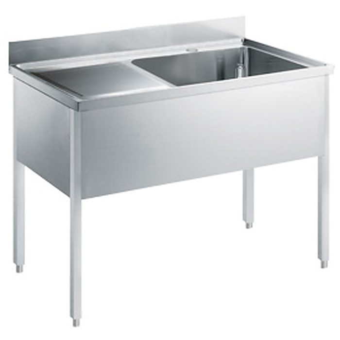 Preparazione Statica StandardLavatoio con 1 vasca e gocciolatoio sinistro, da 1200 mm
