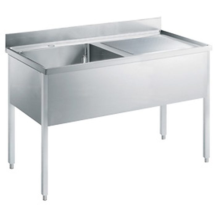Preparazione Statica StandardLavatoio con 1 vasca e gocciolatoio destro, da 1400 mm