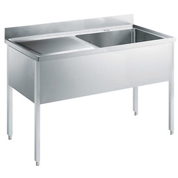 Preparazione Statica StandardLavatoio con 1 vasca e gocciolatoio sinistro, da 1400 mm