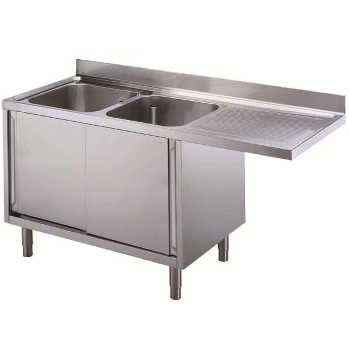 Premium Preparation 1800 mm Cupboard Sink for Dishwasher with 2 Bowls ...