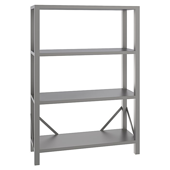 Preparazione StaticaScaffale con 4 ripiani in acciaio inox AISI 304, da 1370 mm