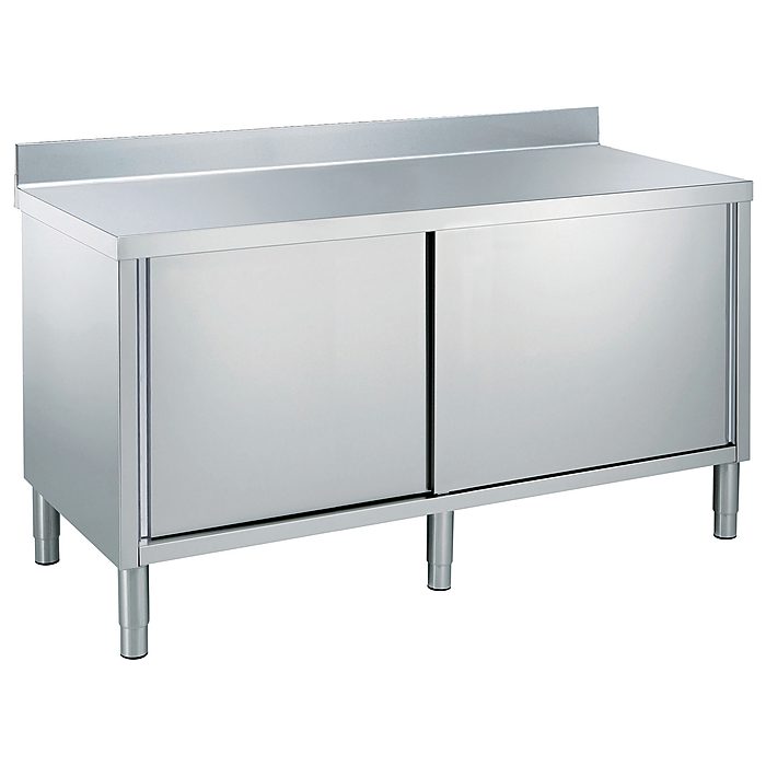Preparazione Statica StandardTavolo armadiato con alzatina, 1 ripiano e 2 porte scorrevoli, da 1800 mm