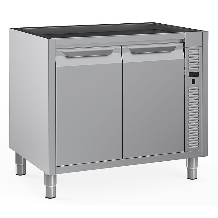 Preparazione Statica StandardVano armadiato caldo senza top con 2 porte a battente, 1000 mm