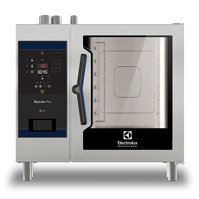 SkyLine ProSpazio libero:Forno digitale con iniettore di vapore, gas GPL 6 GN 1/1