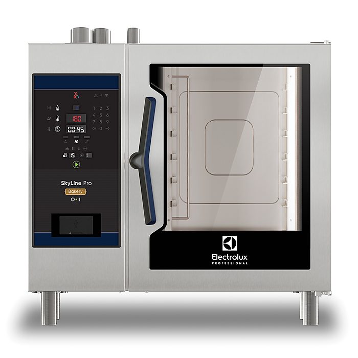 SkyLine ProForno Bakery digitale con iniettore di vapore, gas 5 teglie 400x600mm