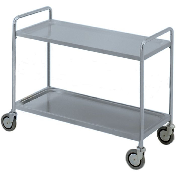 Carrelli di servizioCarrello di servizio con maniglia 2 ripiani 1200 mm