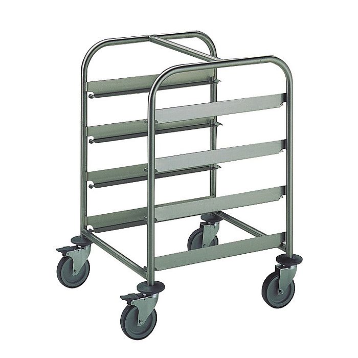 Carrelli di servizioCarrello con guide per 4 cesti lavastoviglie