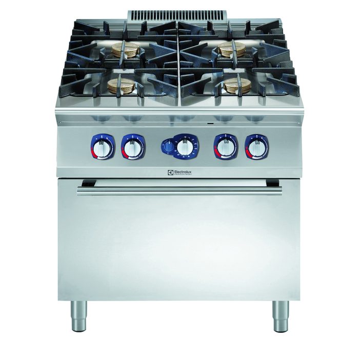 Gamma cottura modulare900XP Cucina a gas 4 fuochi – 10kW su forno a gas statico