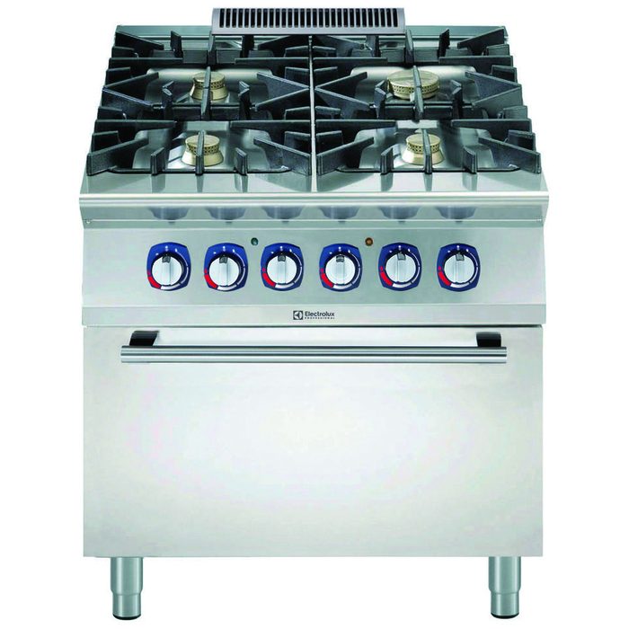 Gamma cottura modulare900XP Cucina a gas 4 fuochi su forno elettrico