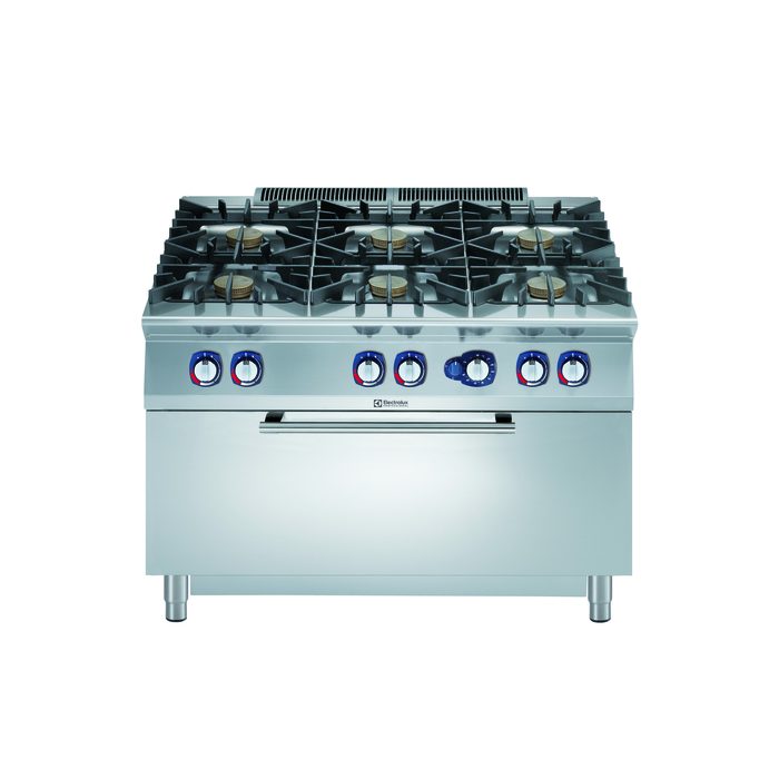 Gamma cottura modulare900XP Cucina a gas 6 fuochi su forno grande a gas