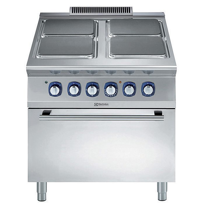 Gamma cottura modulare900XP Cucina elettrica 4 piastre quadre su forno elettrico