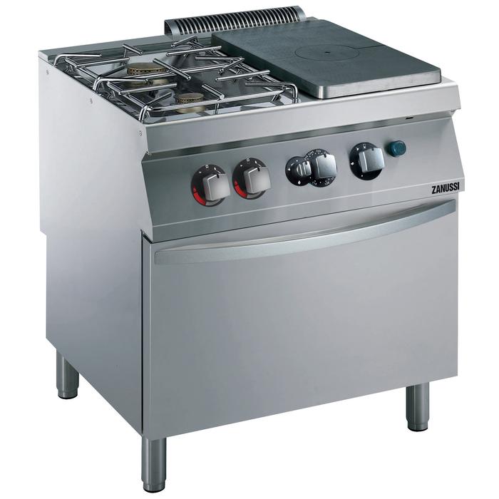 Modular Cooking Range Line EVO900 Gas Solid Top on Gas Oven with 2