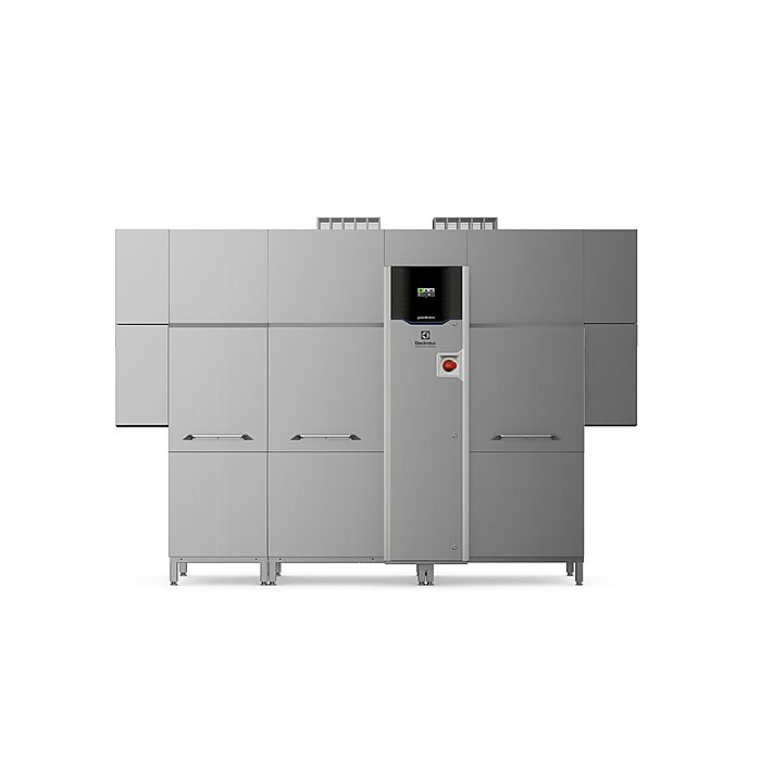 Lavaggio StoviglieLavastoviglie a cesto trascinato green&clean, 200 cesti/ora, sinistra > destra, pompa di calore