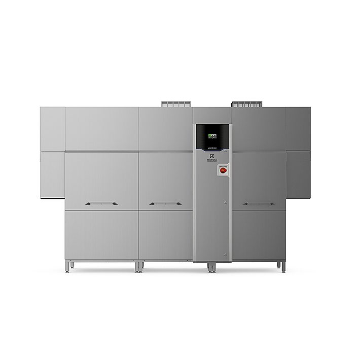 Lavaggio StoviglieLavastoviglie a cesto trascinato green&clean, 250 cesti/ora, sinistra > destra, pompa di calore