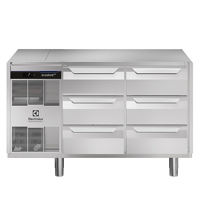 ecostore HP PremiumTavolo refrigerato 290lt, 1 porta, 3x⅓ cassetti, -2+10°C, no top
