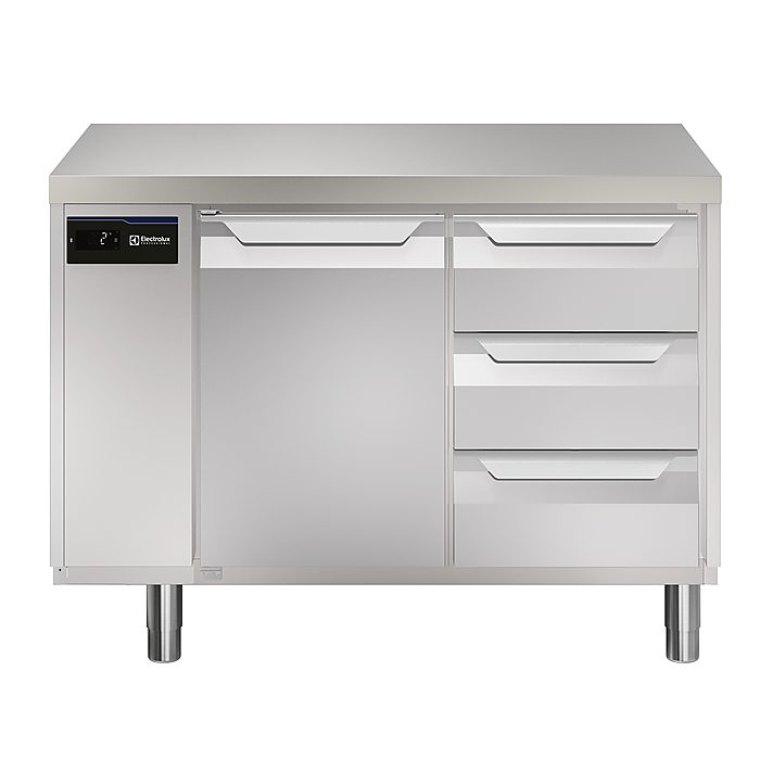 ecostore HP PremiumTavolo refrigerato 290lt,1 porta,3x⅓ cassetti, -2+10°C, remoto