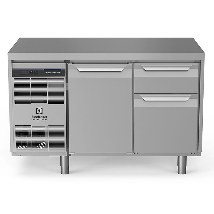 ecostore HP PremiumTavolo refrigerato 290lt,1 porta,1/3 e 2/3 cassetti,-2+10°C, AISI 304