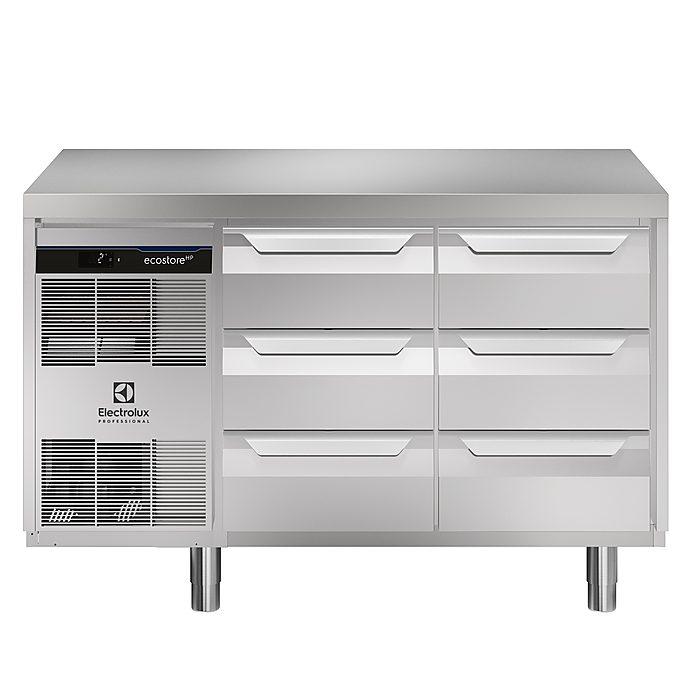 ecostore HP PremiumTavolo refrigerato 290lt, 6×1/3 cassetti, -2+10°C, AISI 304