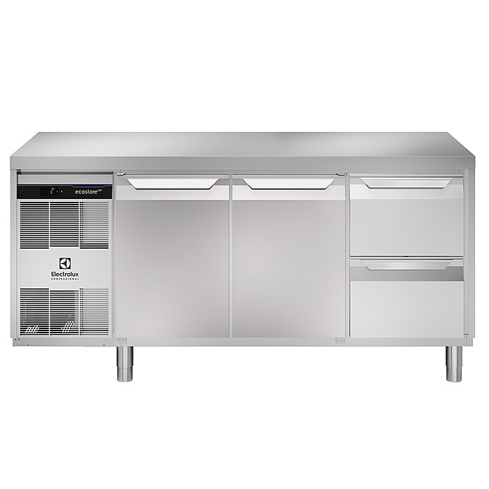 ecostore HP PremiumTavolo refrigerato 440lt, 2 porte, 2 cassetti, -2+10°C