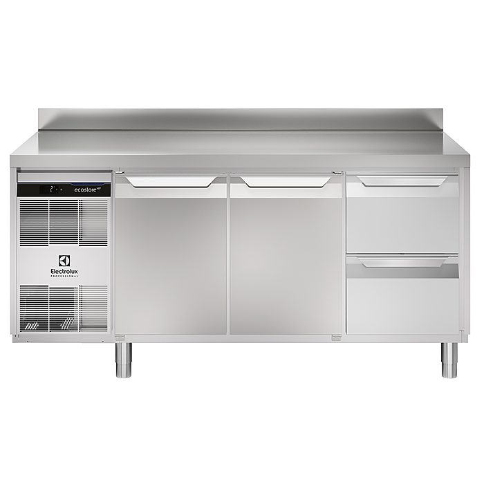 ecostore HP PremiumTavolo refrigerato 440lt, 2 porte, 2 cassetti, -2+10°C, alzatina