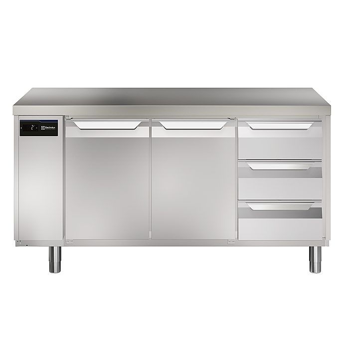 ecostore HP PremiumTavolo refrigerato 440lt, 2 porte, 3x⅓ cassetti, -2+10°C, remoto