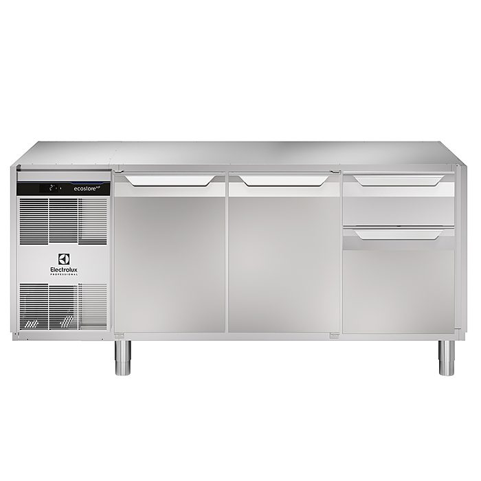 ecostore HP PremiumTavolo refrigerato 440lt, 2 porte,1/3 e 2/3 cassetti, -2+10°C, no top