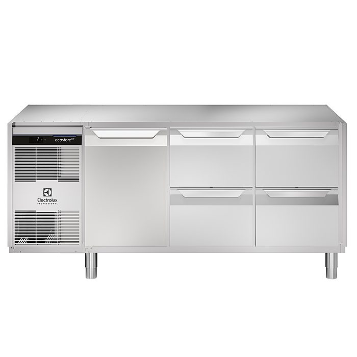 ecostore HP PremiumTavolo refrigerato 440lt, 1 porta, 4 cassetti, -2+10°C, no top