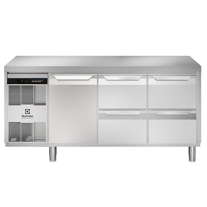 ecostore HP PremiumTavolo refrigerato 440lt, 1 porta, 4 cassetti, -2+10°C