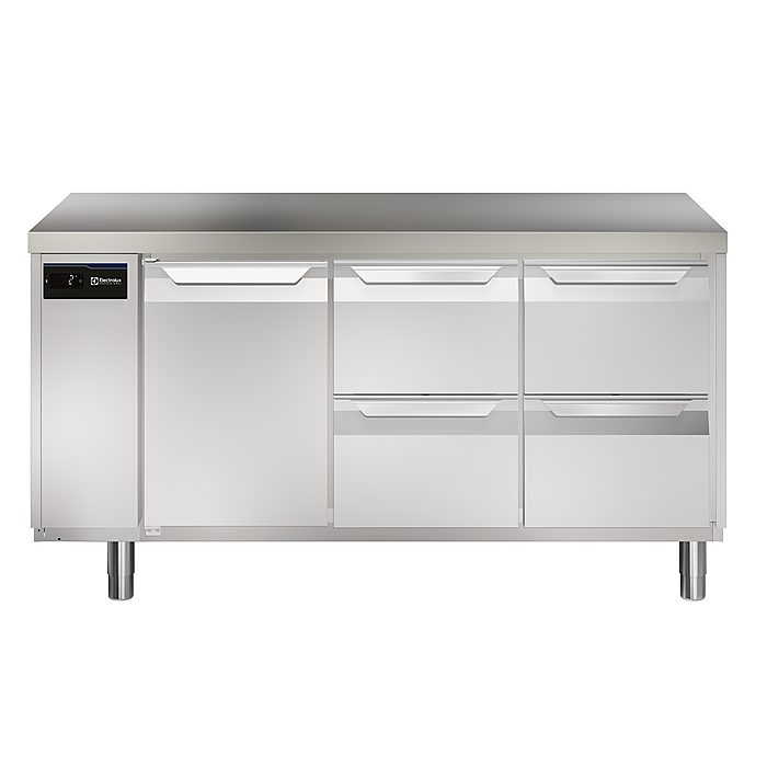 ecostore HP PremiumTavolo refrigerato 440lt, 1 porta, 4 cassetti, -2+10°C, remoto