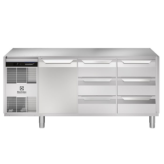 ecostore HP PremiumTavolo refrigerato 440lt, 1 porta, 6x⅓ cassetti, -2+10°C, no top