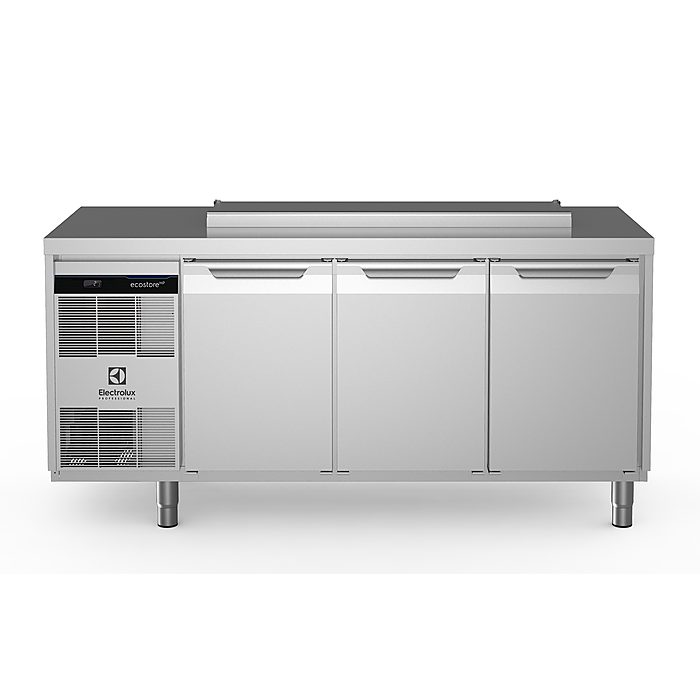 ecostore HP PremiumTavolo refrigerato 440lt, 3 porte, saladette, con foro