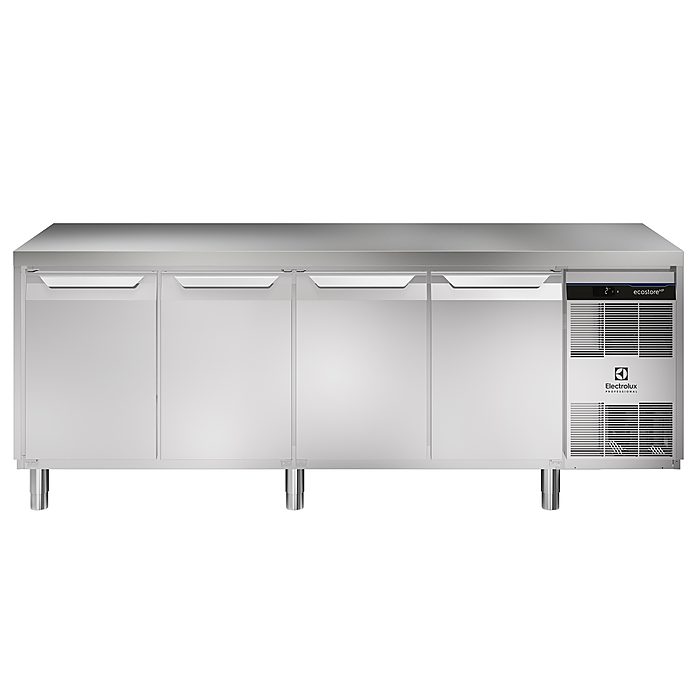 ecostore HP PremiumTavolo refrigerato 590lt, 4 porte, con unità refrigerante a destra