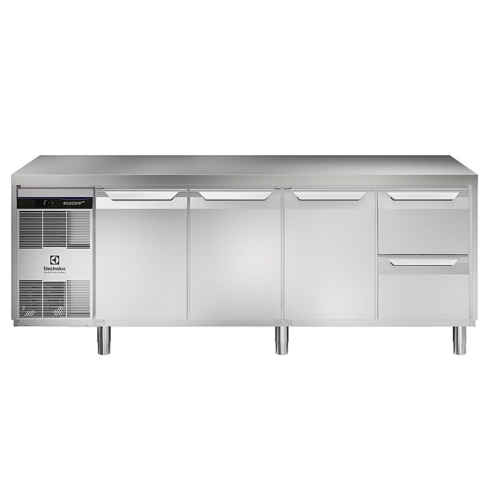 ecostore HP PremiumTavolo refrigerato 590lt, 3 porte, 2 cassetti, -2+10°C