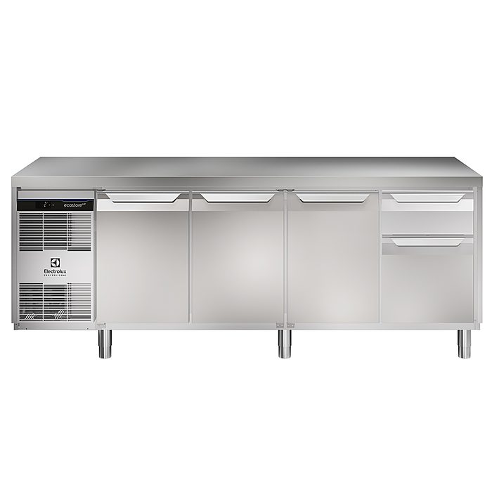 ecostore HP PremiumTavolo refrigerato 590lt, 3 porte, 1/3 e 2/3 cassetti, -2+10°C