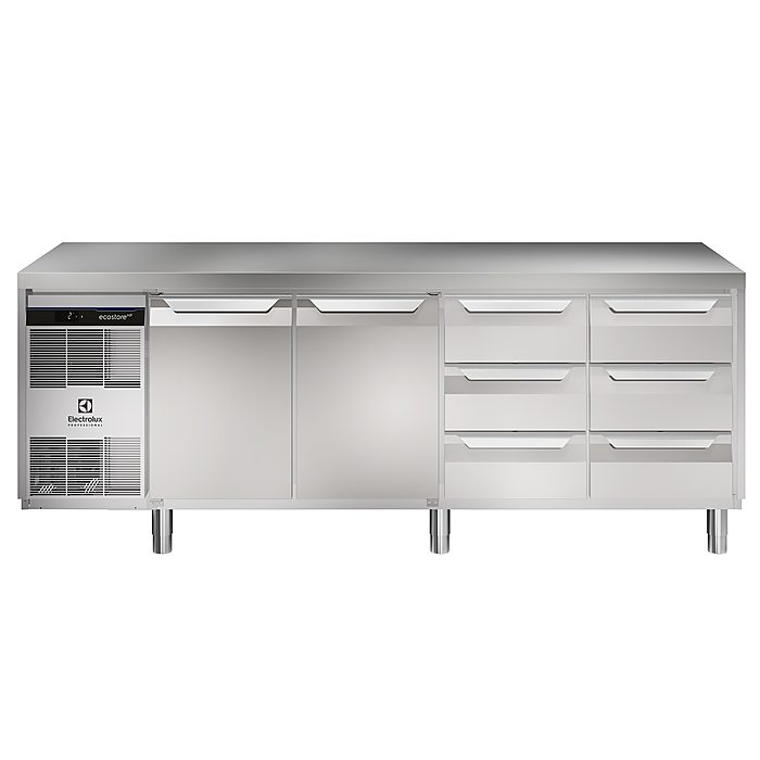 ecostore HP PremiumTavolo refrigerato 590lt, 2 porte e 6x⅓ cassetti, -2+10°C