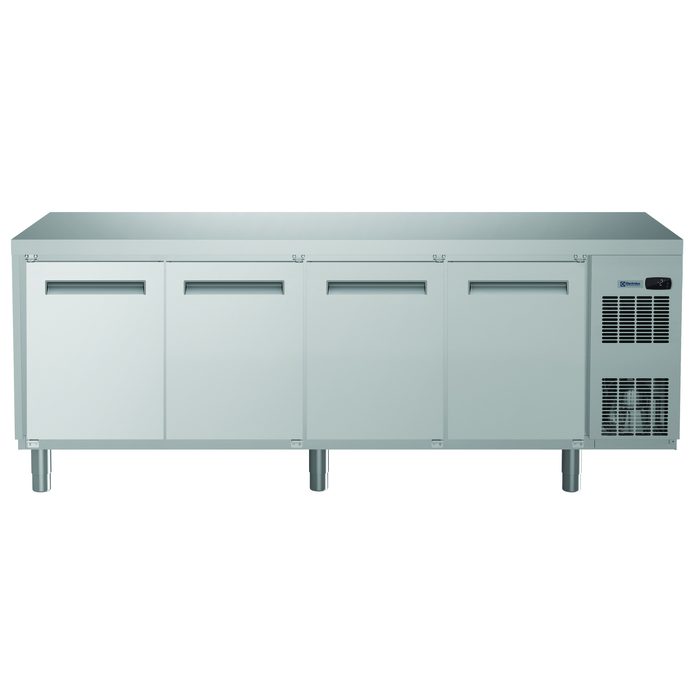 ecostore HPTavolo refrigerato 4 porte, -2+10°C, AISI 304, gruppo refrigerato a dx, R290