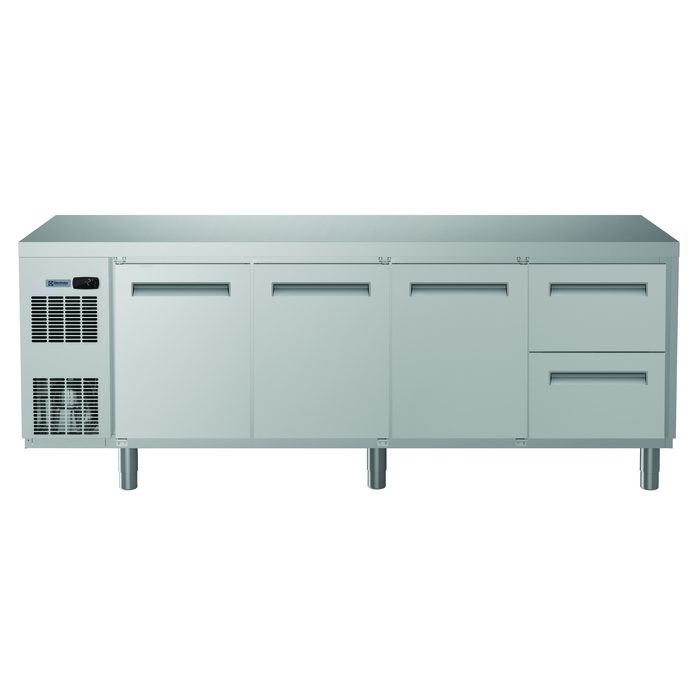 ecostore HPTavolo refrigerato 3 porte e 2 cassetti, -2+10°C, AISI 304, R290