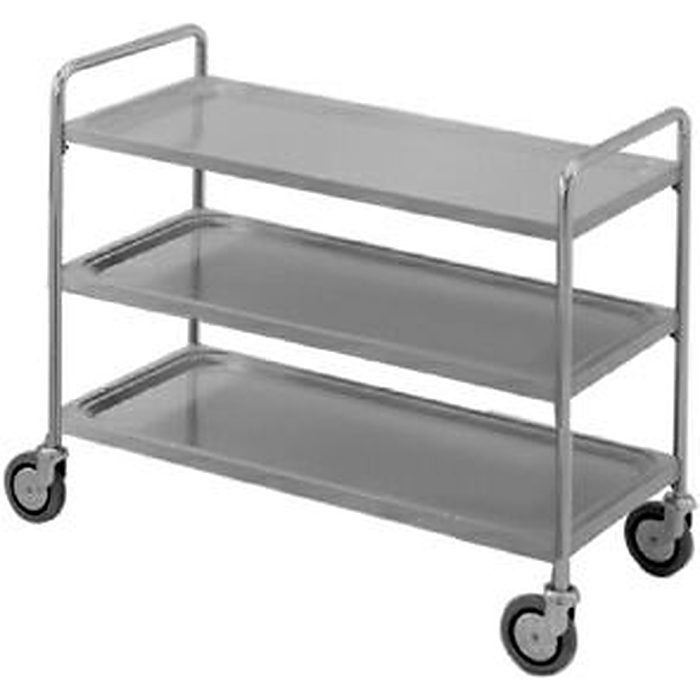 Carrelli di servizioCarrello di servizio con maniglia 3 ripiani 1200 mm