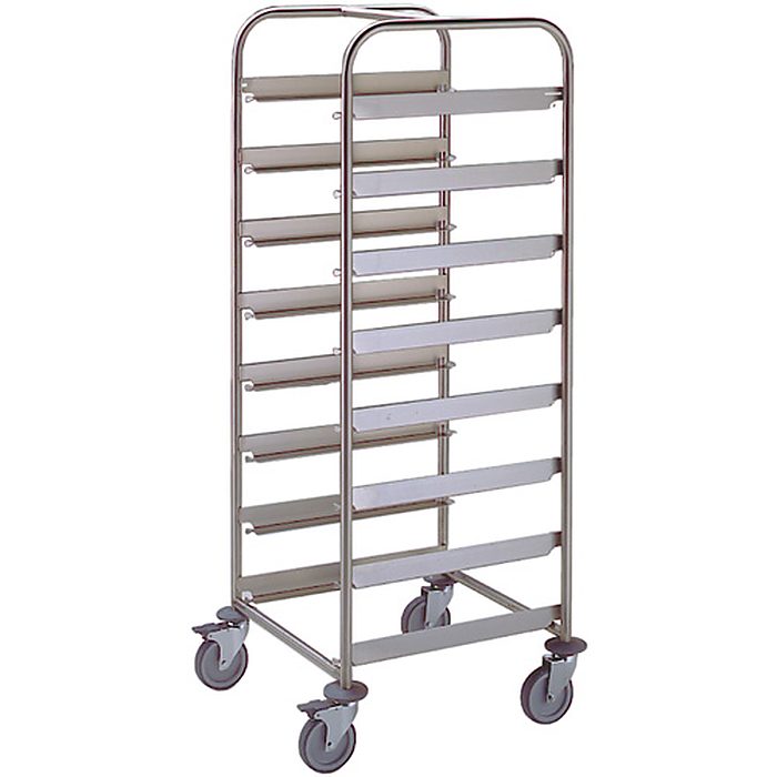 Carrelli di servizioCarrello con guide per 8 cesti lavastoviglie